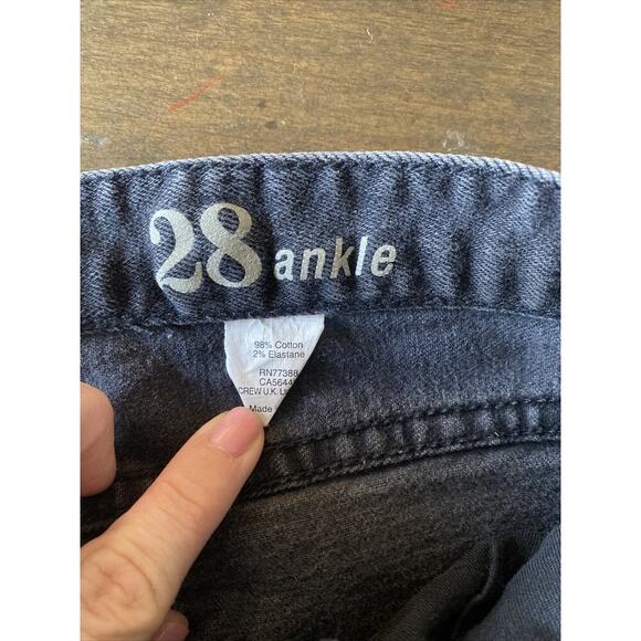 J Crew Women's 28 Black Dark‎ Wash Toothpick Skinny Jeans - Picture 6 of 6